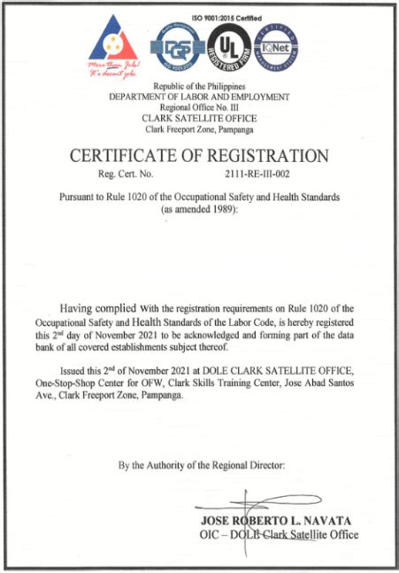 how to check if company is registered in dole|Registration of Establishment Under Rule 1020 .